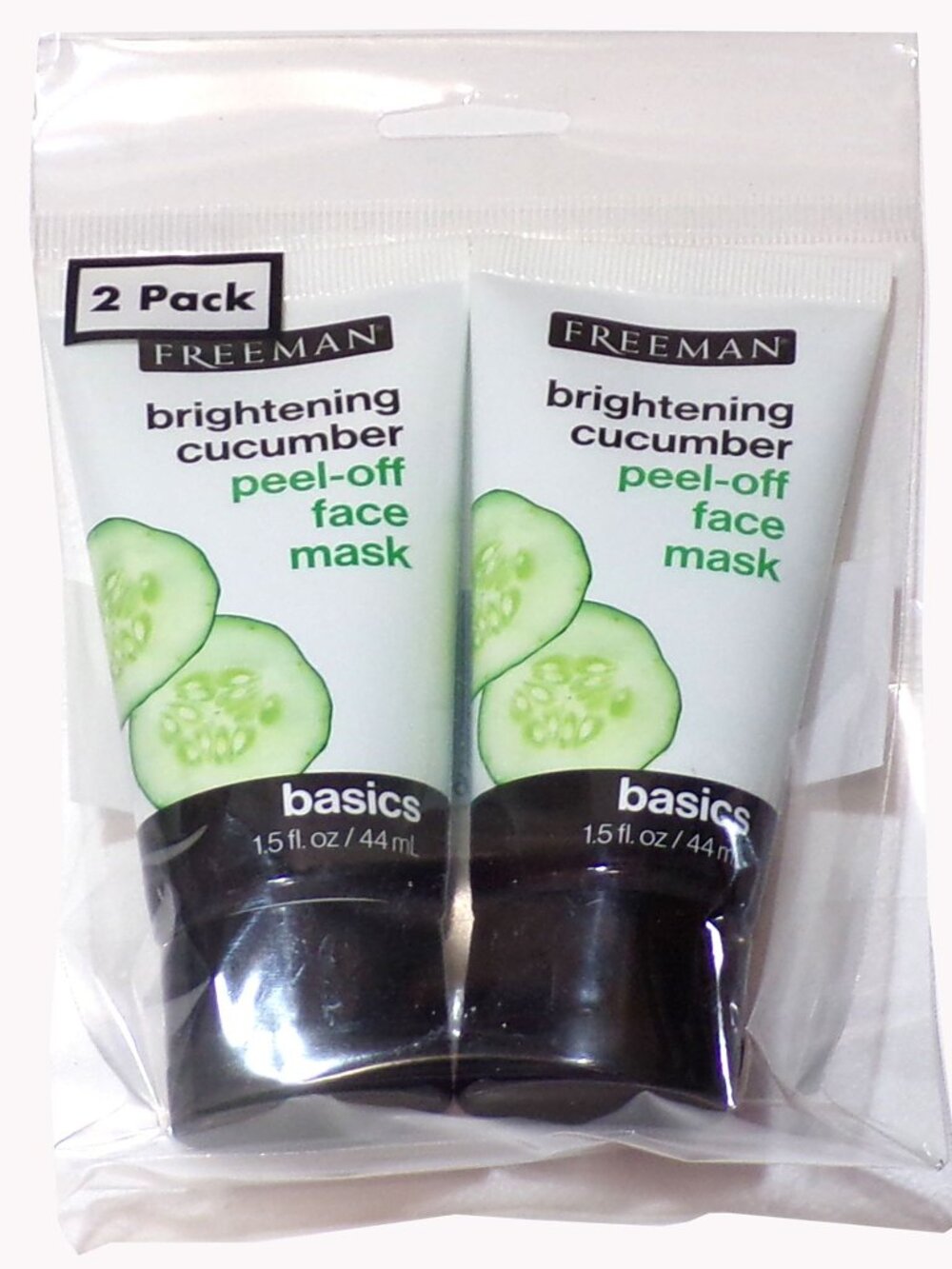 Freeman Basics Brightening Cucumber peel-off Face Mask 1.5 oz. (Set of 2)